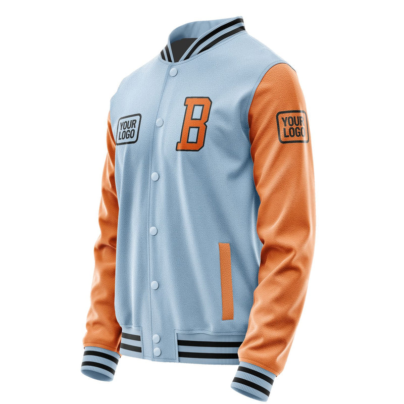 Maßgeschneidertes Hellblau Orange Jacke JA080828081717282817