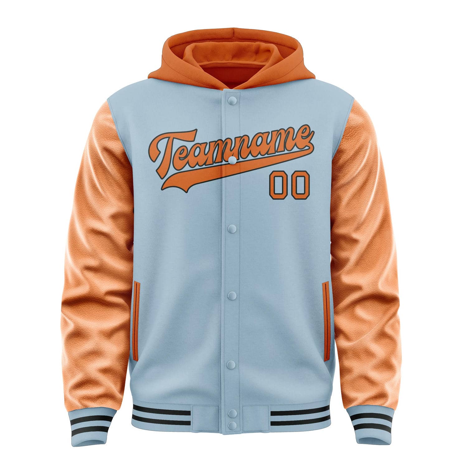 Maßgeschneidertes Hellblau Orange Jacke