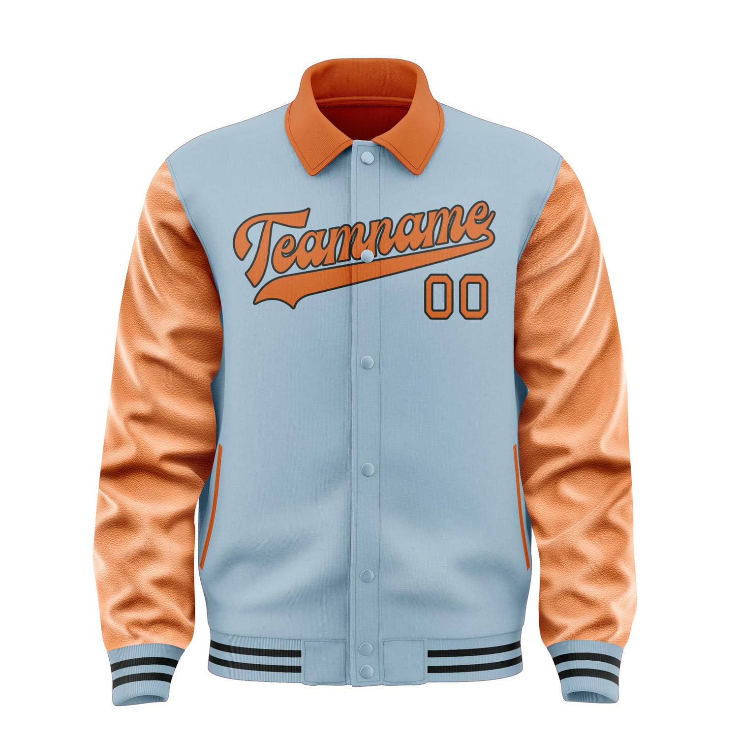 Maßgeschneidertes Hellblau Orange Jacke