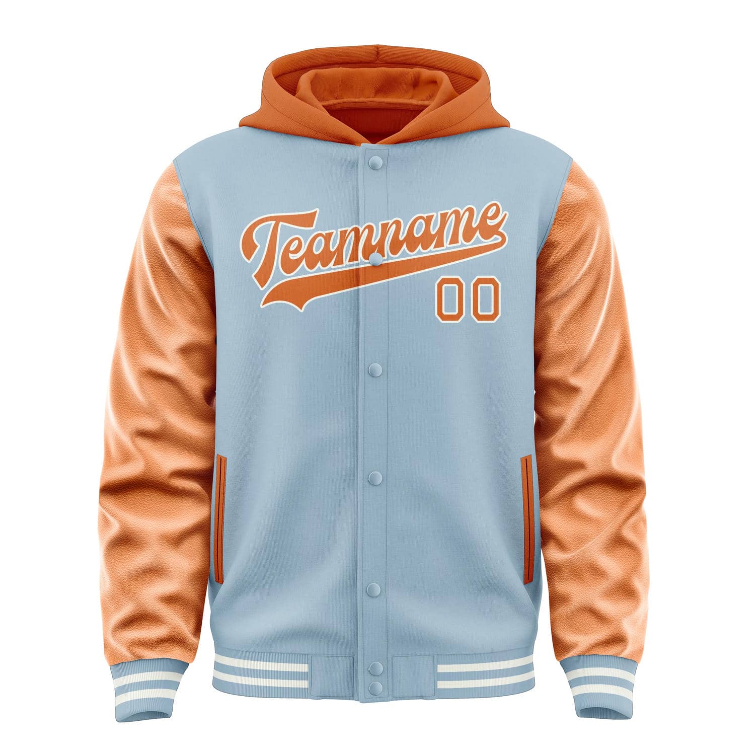Maßgeschneidertes Hellblau Orange Jacke