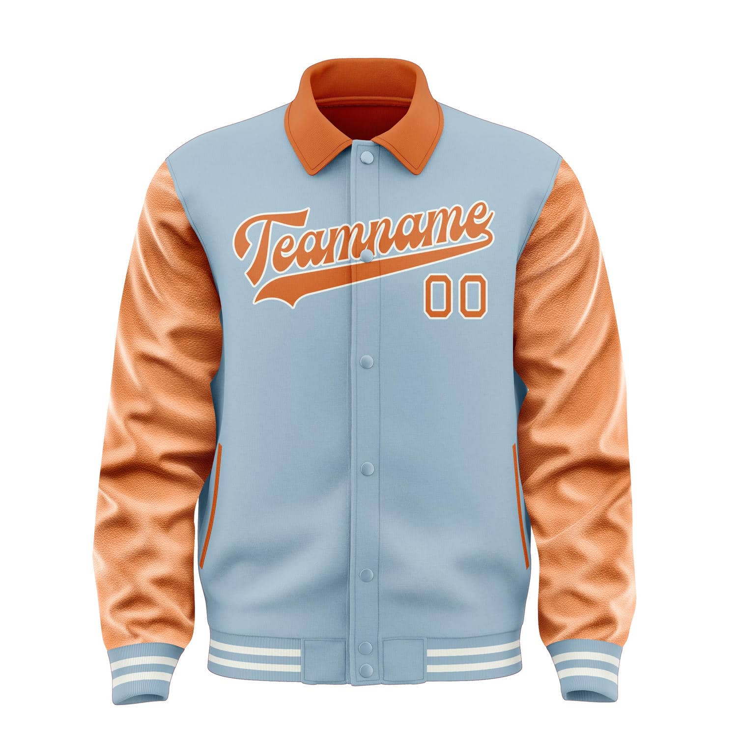 Maßgeschneidertes Hellblau Orange Jacke