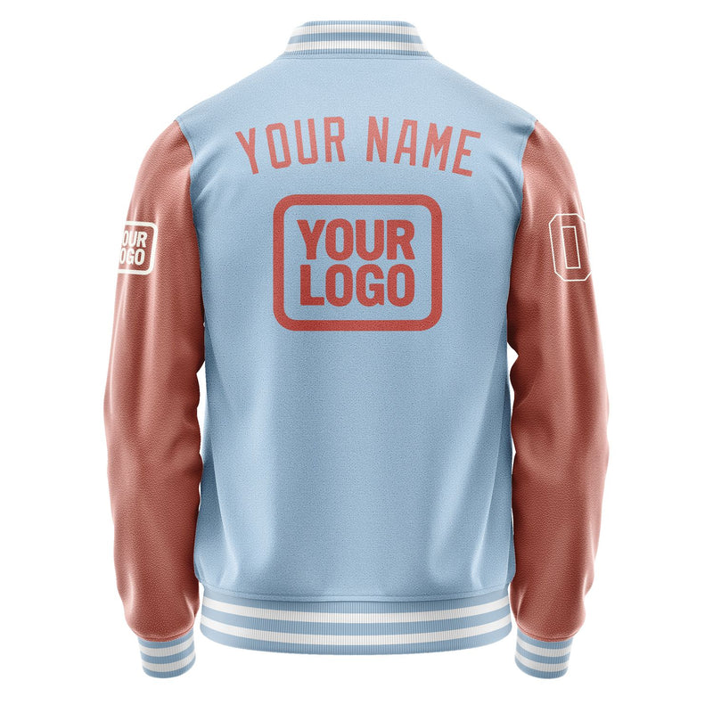 Maßgeschneidertes Hellblau Kupferrose Jacke JA080829081818292918