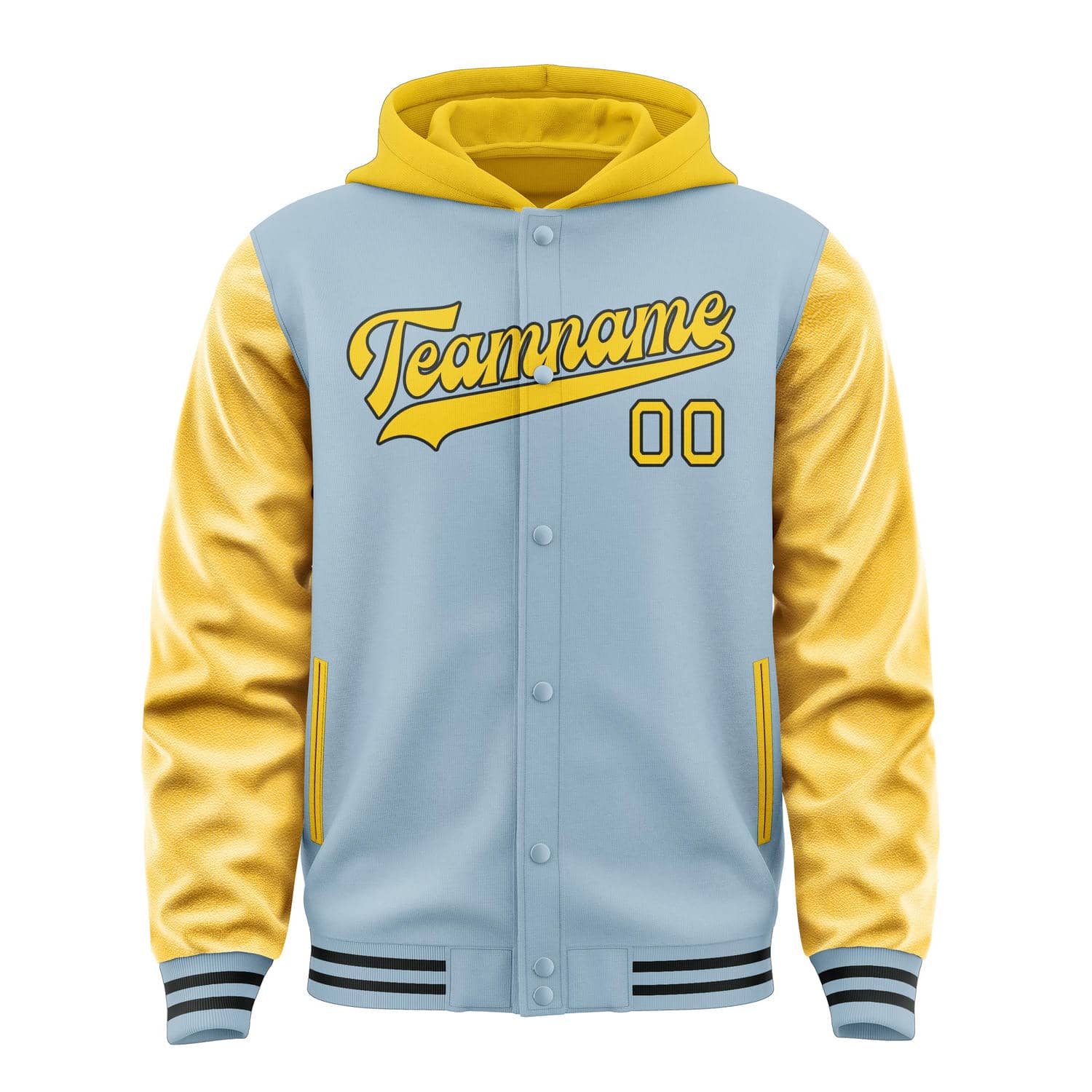 Maßgeschneidertes Hellblau Gold Jacke
