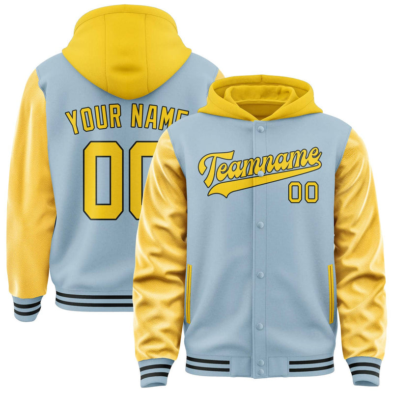 Maßgeschneidertes Hellblau Gold Jacke JA080830081717303017