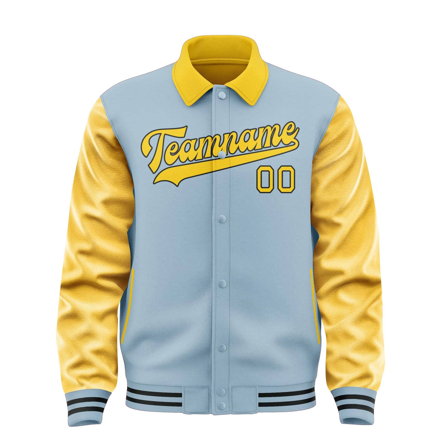 Maßgeschneidertes Hellblau Gold Jacke