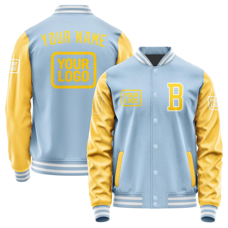 Maßgeschneidertes Hellblau Gold Jacke JA080830081818303018