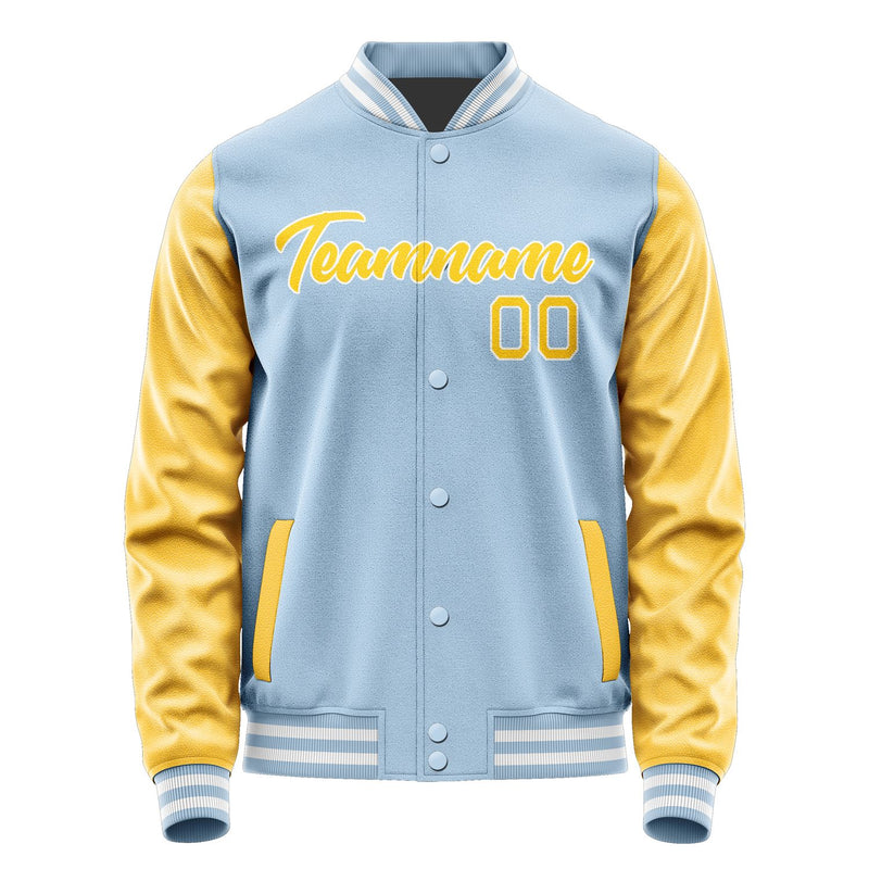 Maßgeschneidertes Hellblau Gold Jacke JA0808300818B21830