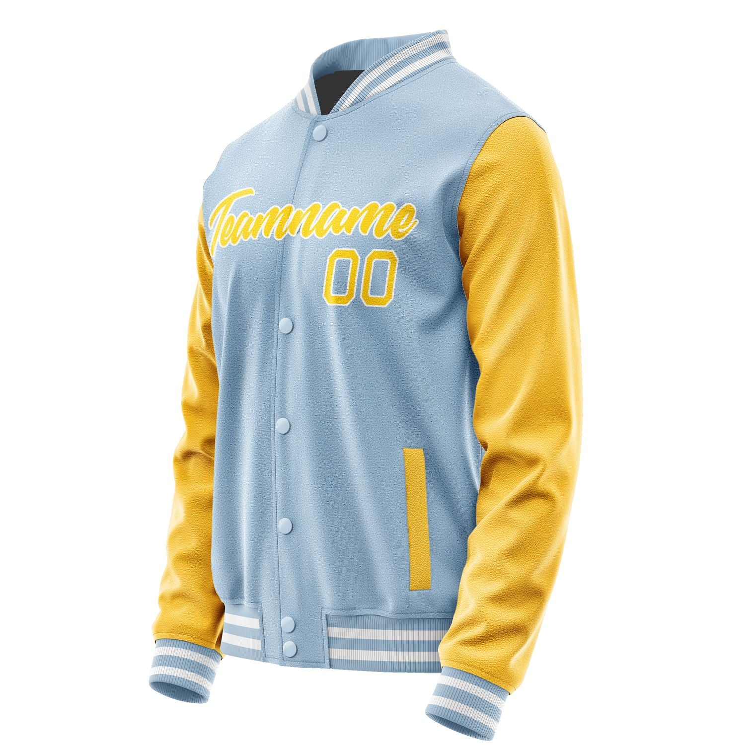 Maßgeschneidertes Hellblau Gold Jacke JA0808300818B21830