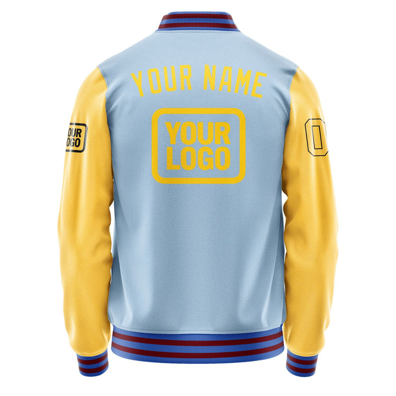 Maßgeschneidertes Hellblau Gold Jacke JA080830091517303017