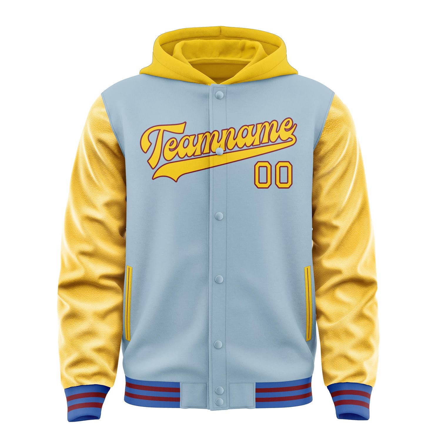 Maßgeschneidertes Hellblau Gold Jacke