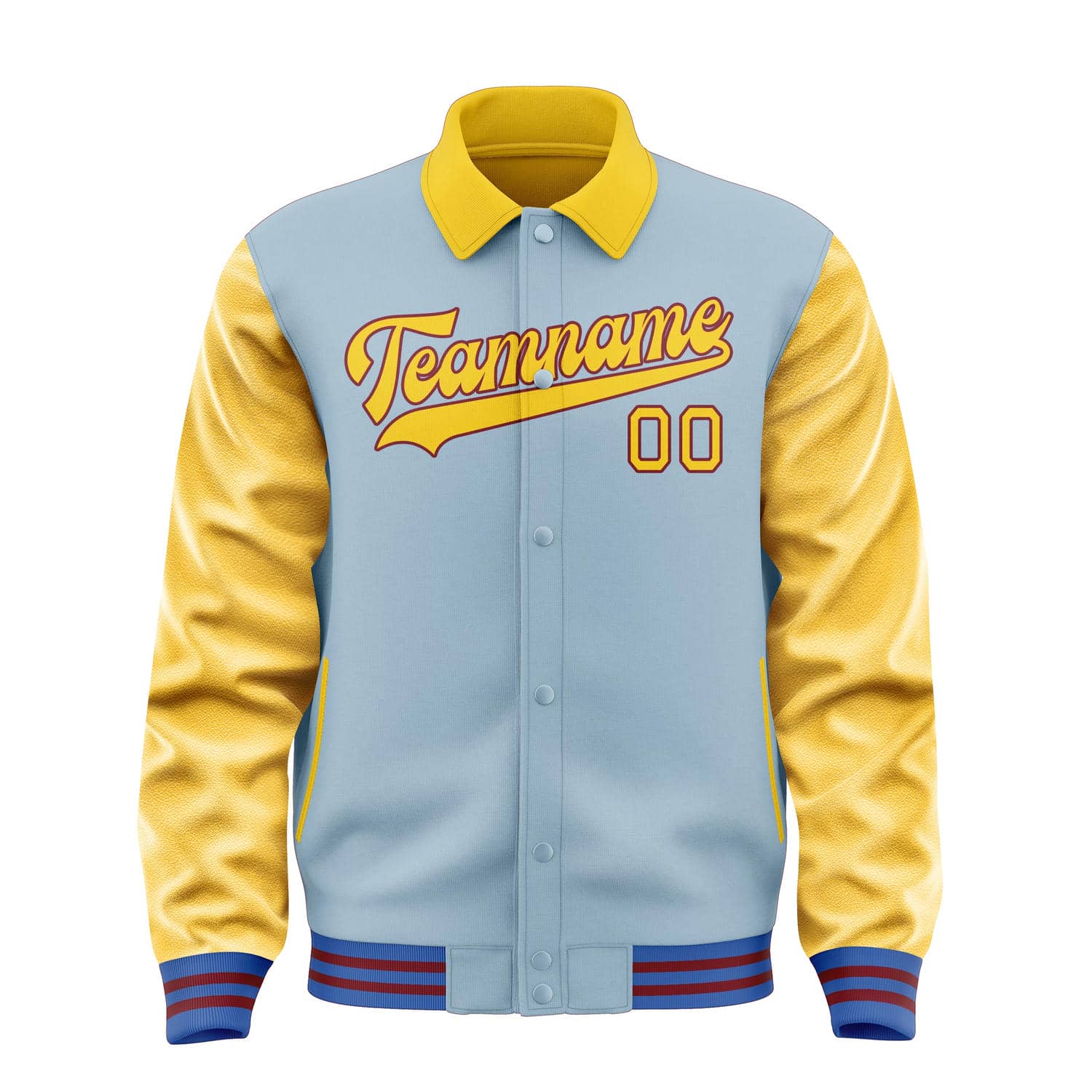 Maßgeschneidertes Hellblau Gold Jacke