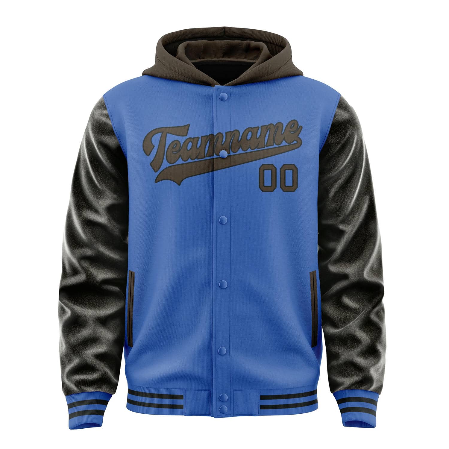 Maßgeschneidertes Himmelblau Braun Jacke
