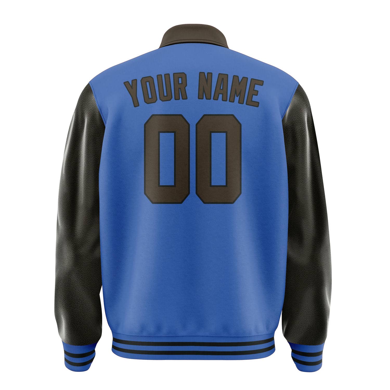 Maßgeschneidertes Himmelblau Braun Jacke
