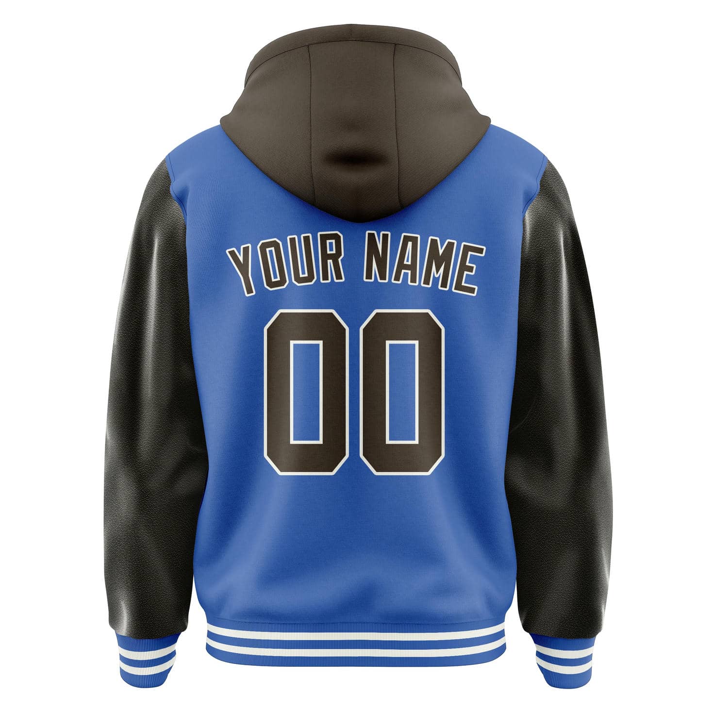 Maßgeschneidertes Himmelblau Braun Jacke