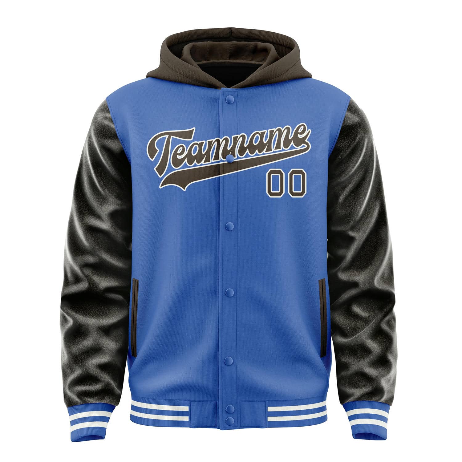 Maßgeschneidertes Himmelblau Braun Jacke