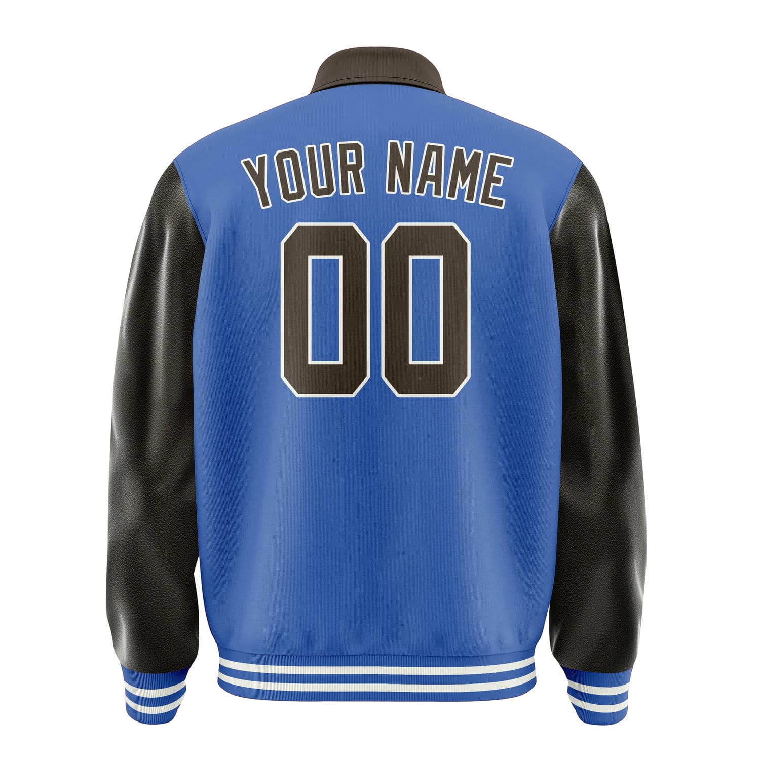 Maßgeschneidertes Himmelblau Braun Jacke