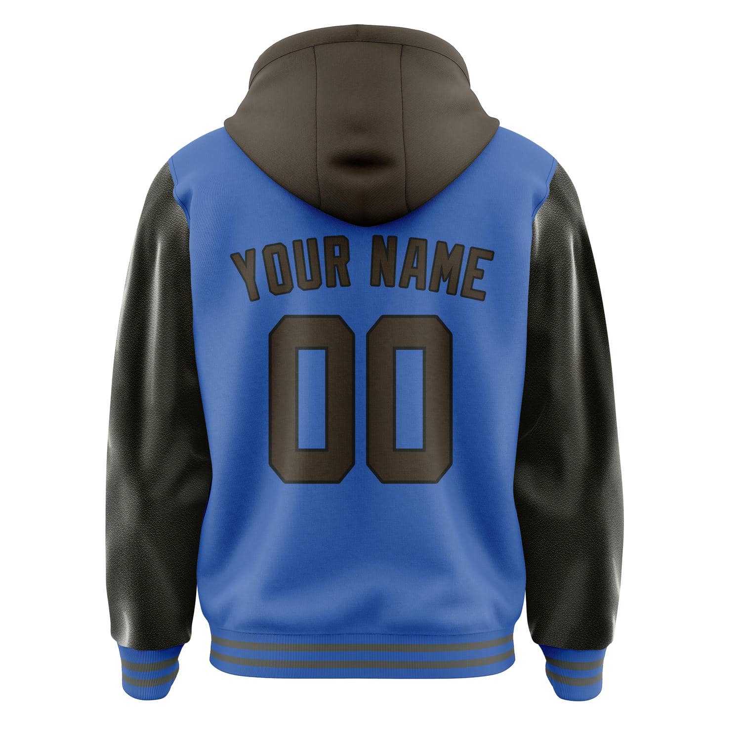 Maßgeschneidertes Himmelblau Braun Jacke