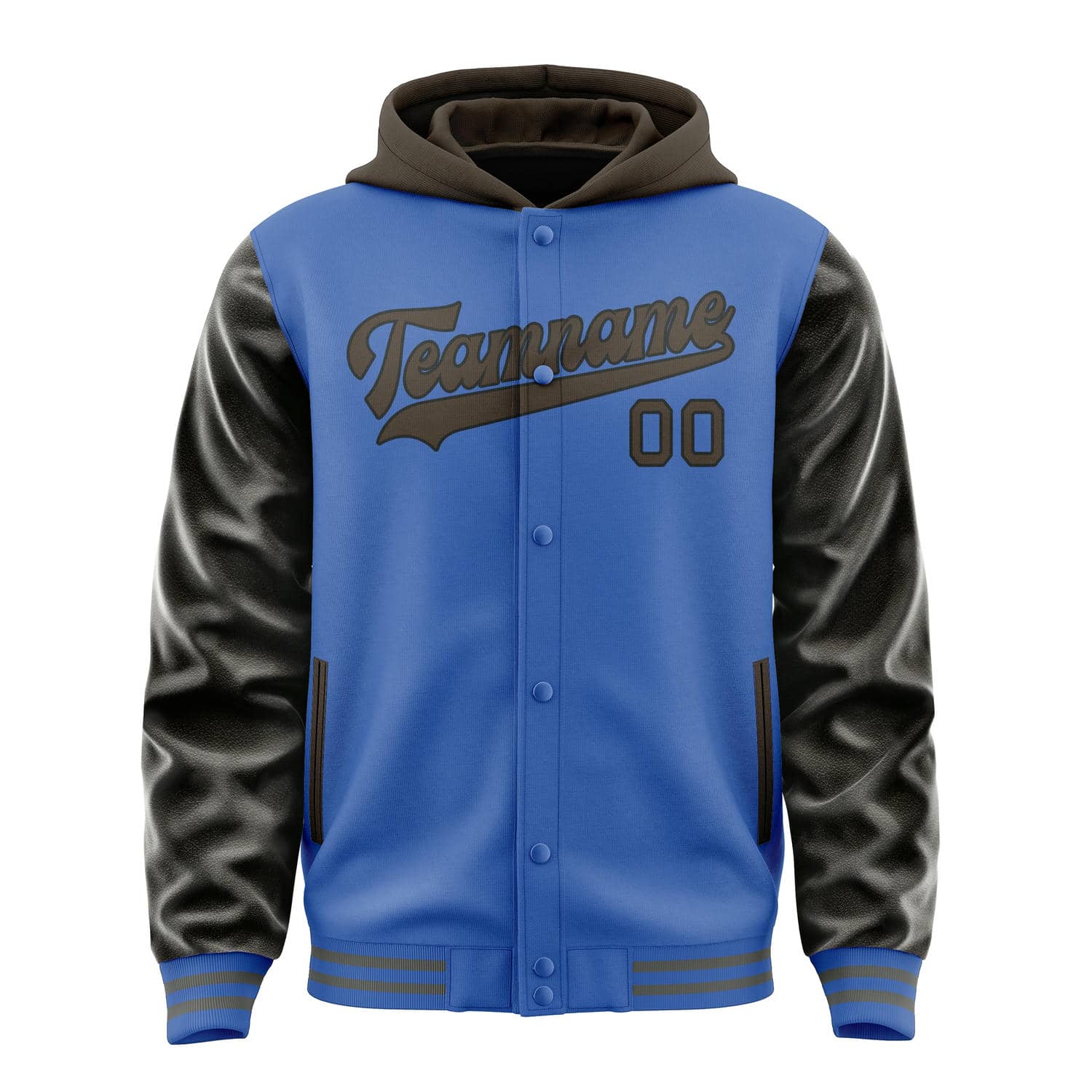 Maßgeschneidertes Himmelblau Braun Jacke