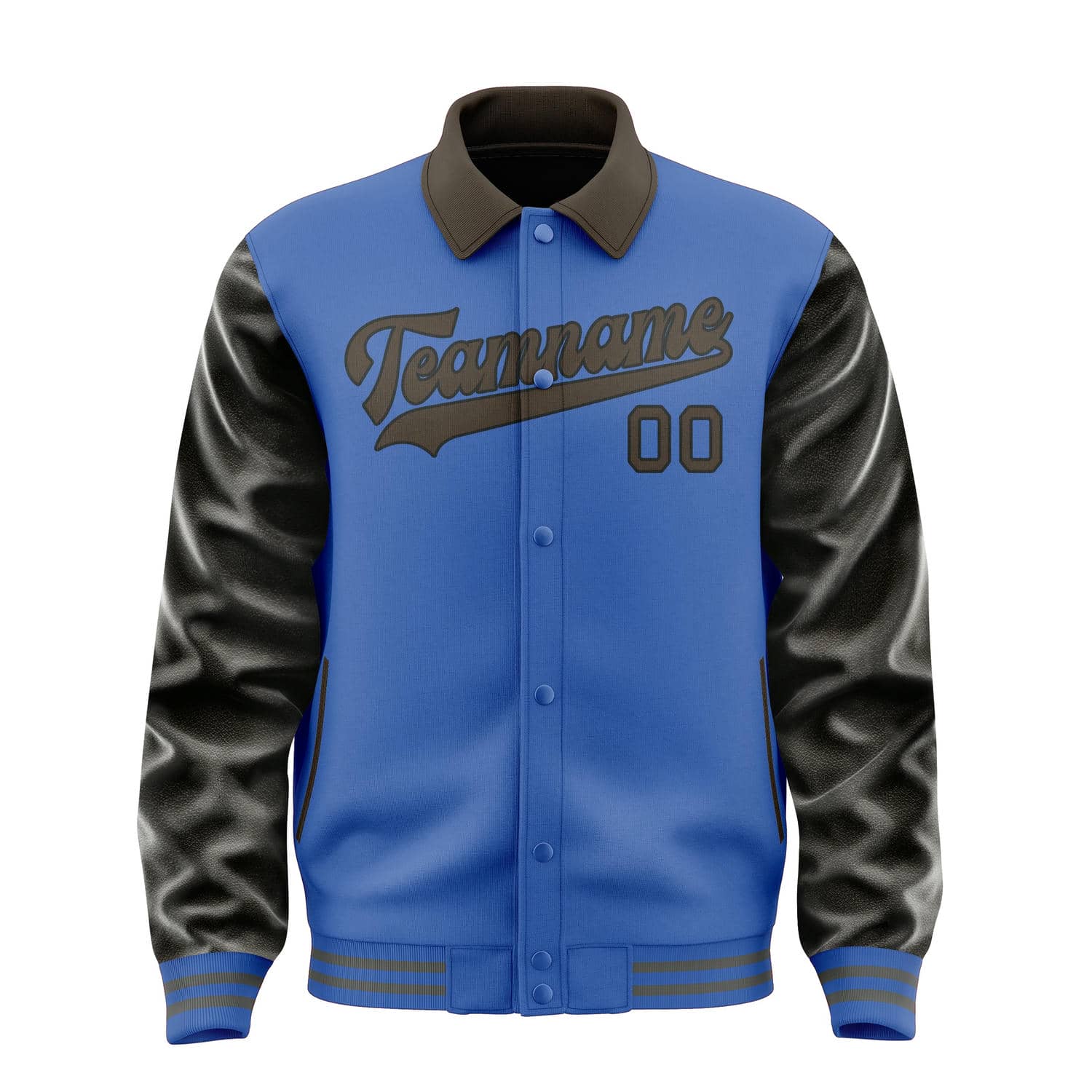 Maßgeschneidertes Himmelblau Braun Jacke
