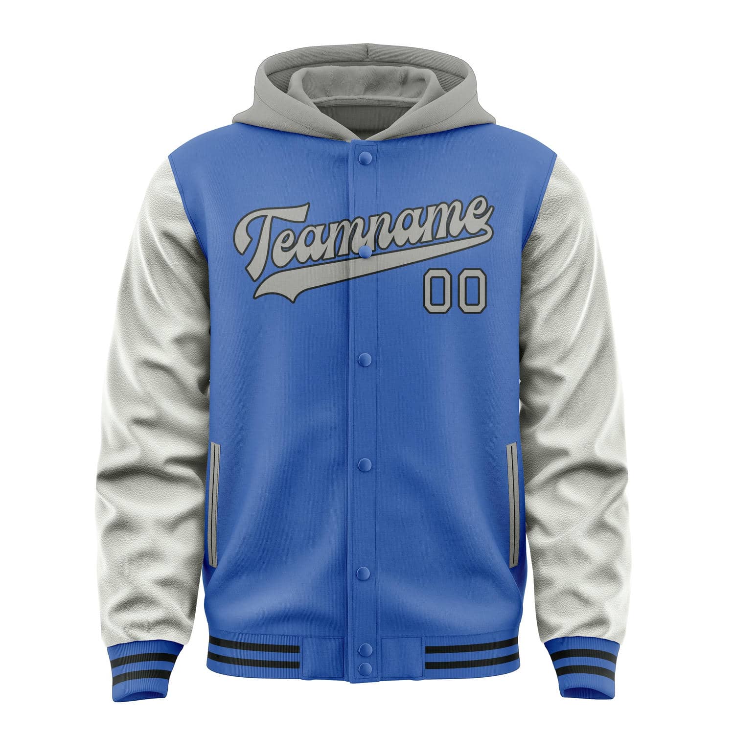 Maßgeschneidertes Himmelblau Grau Jacke