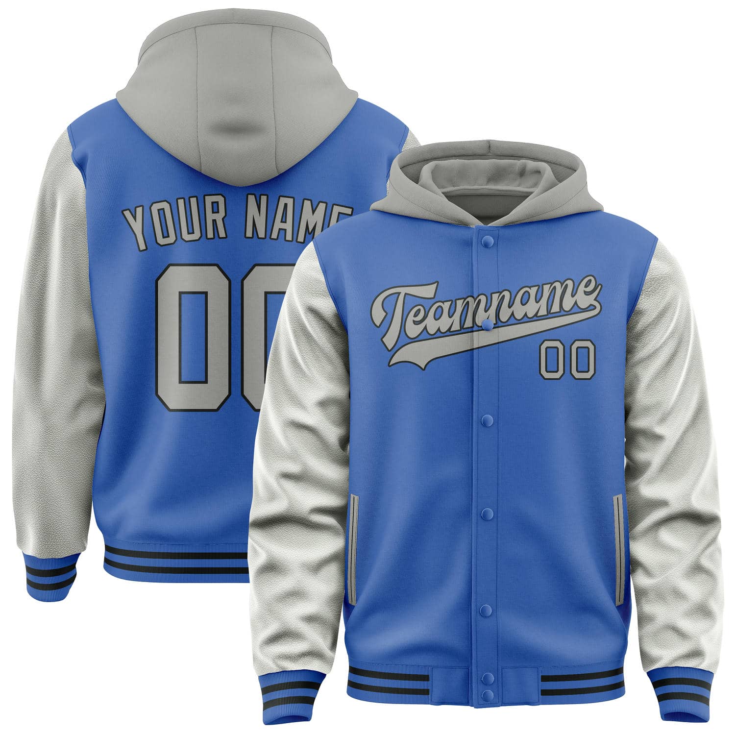 Maßgeschneidertes Himmelblau Grau Jacke JA090904091717040417