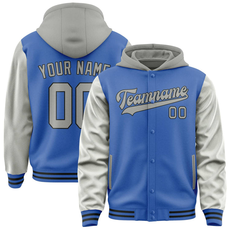 Maßgeschneidertes Himmelblau Grau Jacke JA090904091717040417