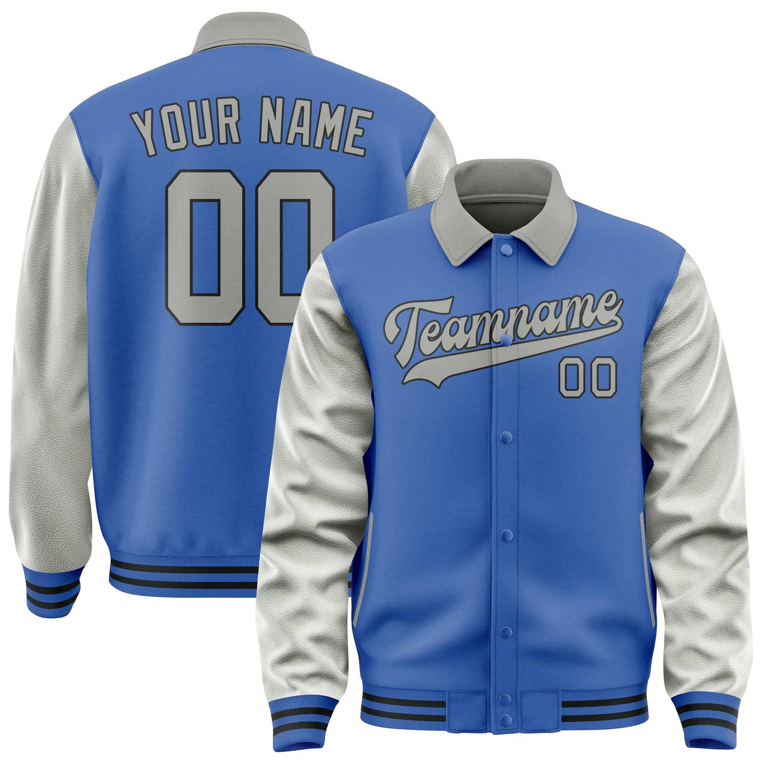 Maßgeschneidertes Himmelblau Grau Jacke JA090904091717040417