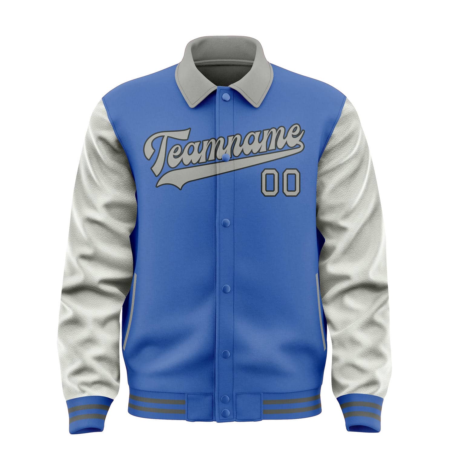 Maßgeschneidertes Himmelblau Grau Jacke