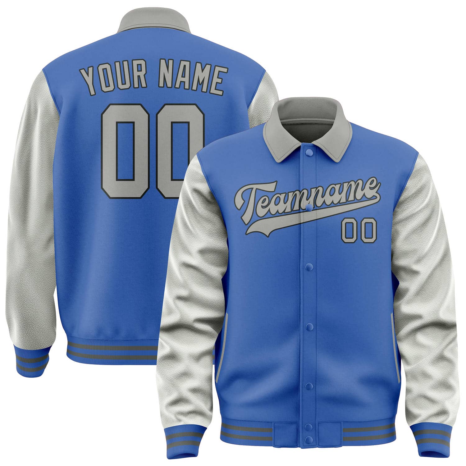 Maßgeschneidertes Himmelblau Grau Jacke JA090904092017040417
