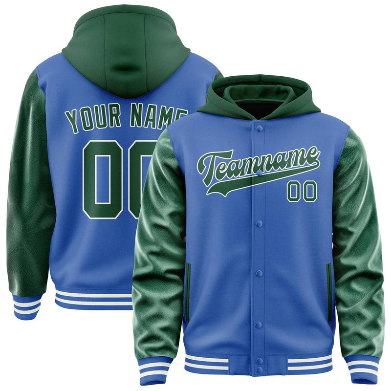 Maßgeschneidertes Himmelblau Moosgrün Jacke JA090905091818050518