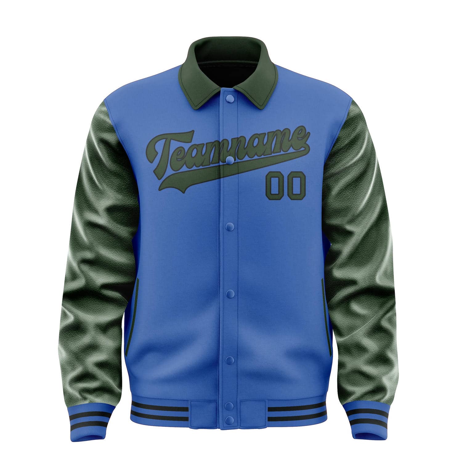 Maßgeschneidertes Himmelblau Tannengrün Jacke