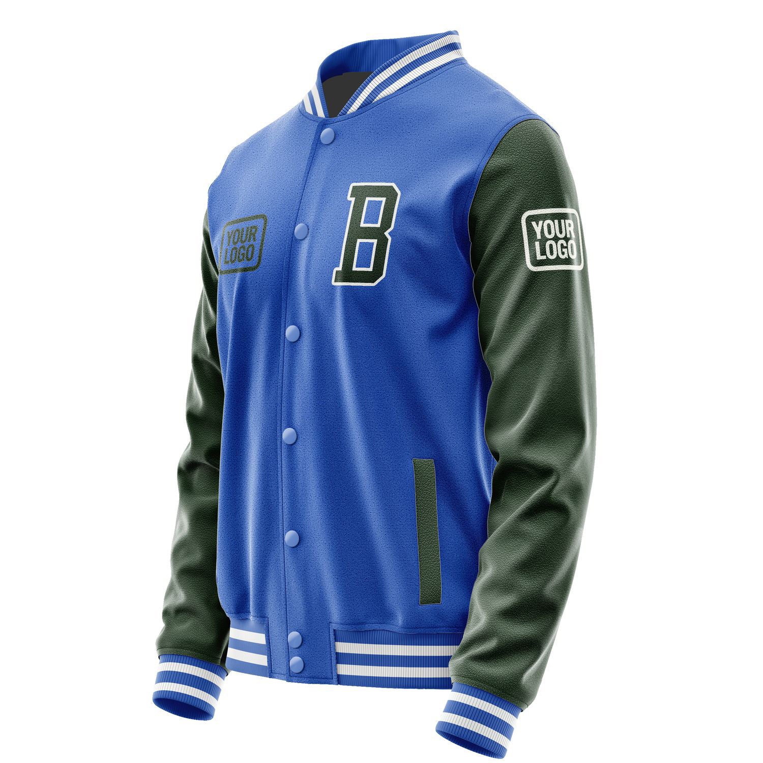 Maßgeschneidertes Himmelblau Tannengrün Jacke JA090906091818060618