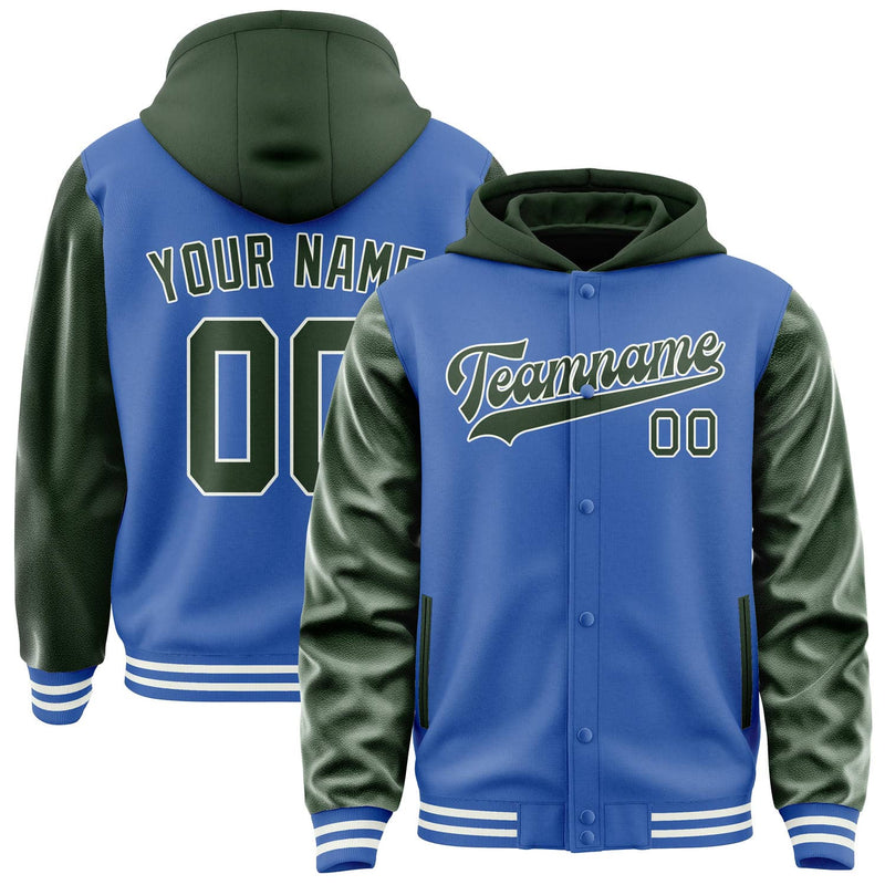 Maßgeschneidertes Himmelblau Tannengrün Jacke JA090906091818060618