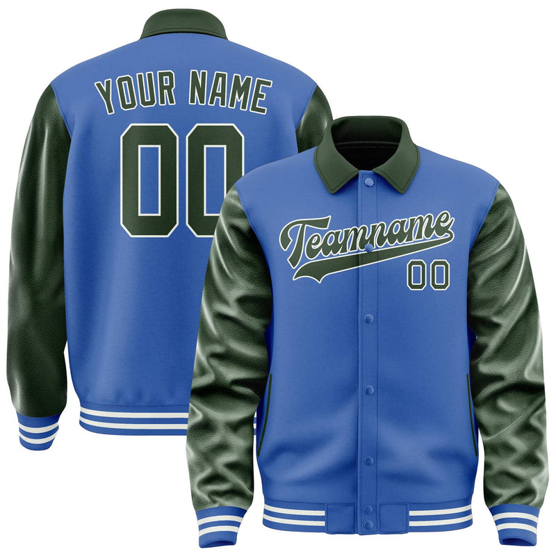 Maßgeschneidertes Himmelblau Tannengrün Jacke JA090906091818060618