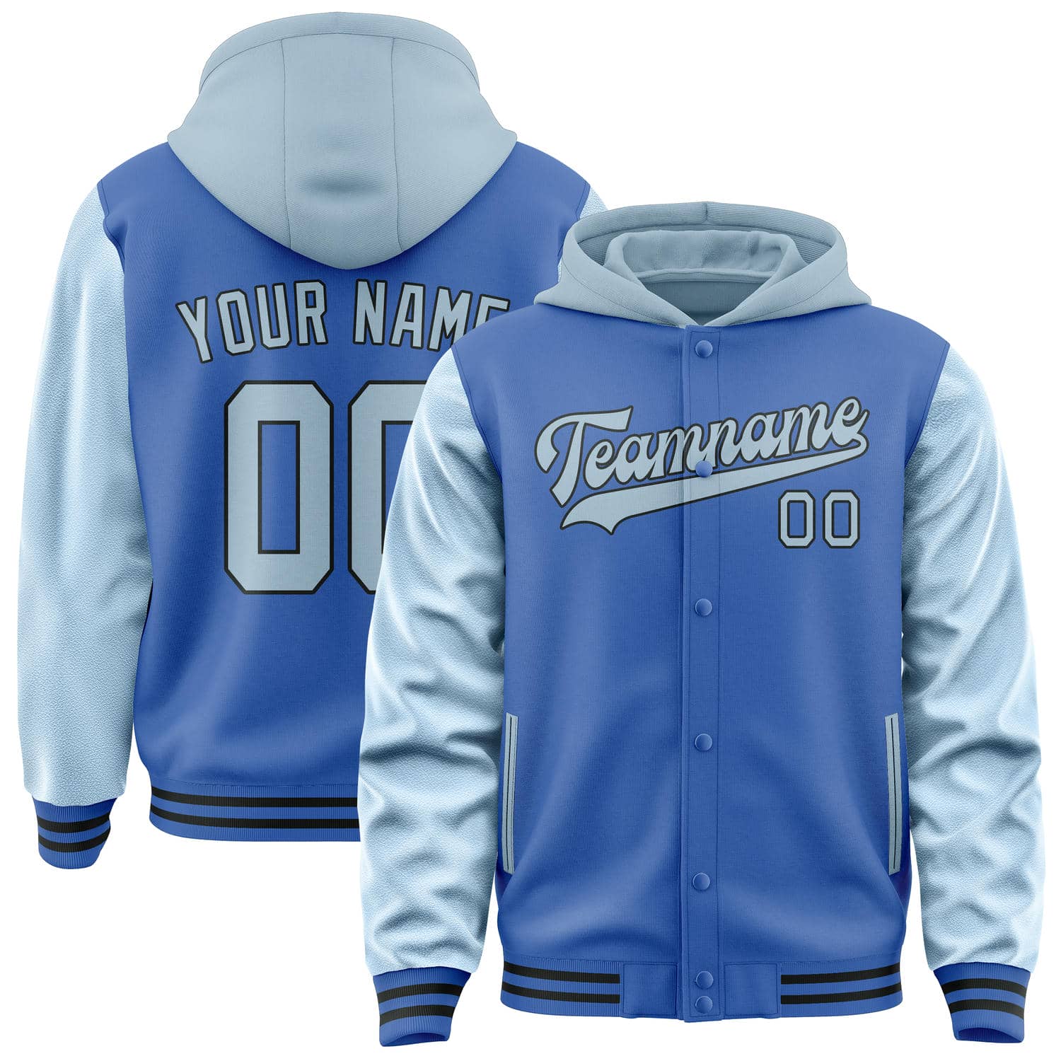 Maßgeschneidertes Himmelblau Hellblau Jacke JA090908091717080817