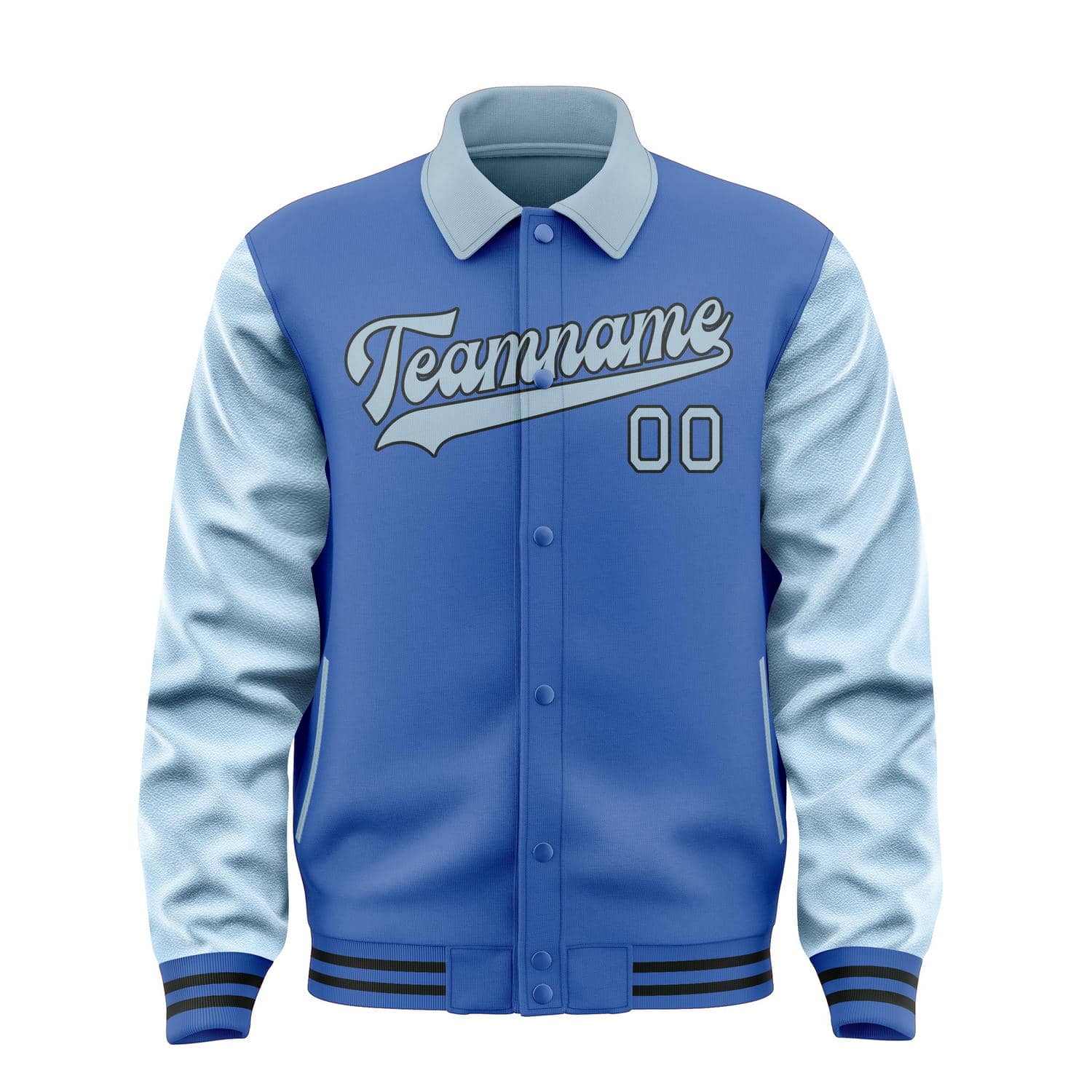 Maßgeschneidertes Himmelblau Hellblau Jacke