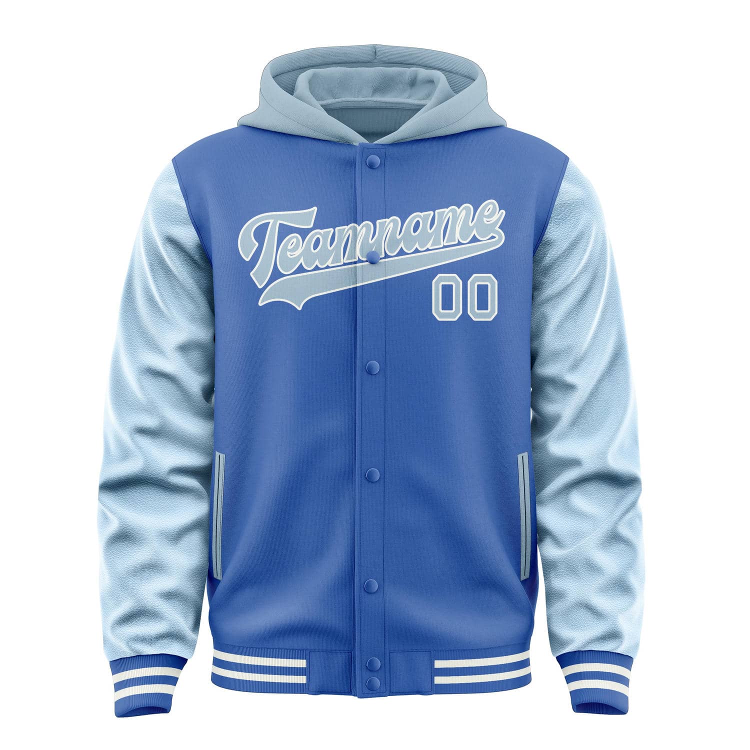 Maßgeschneidertes Himmelblau Hellblau Jacke