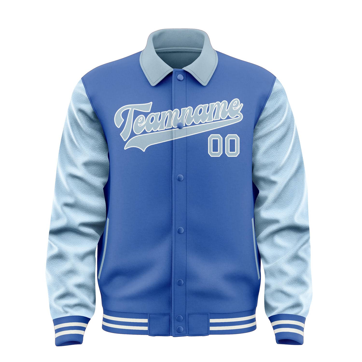 Maßgeschneidertes Himmelblau Hellblau Jacke