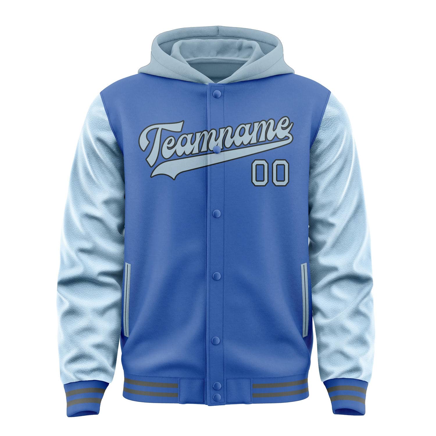 Maßgeschneidertes Himmelblau Hellblau Jacke