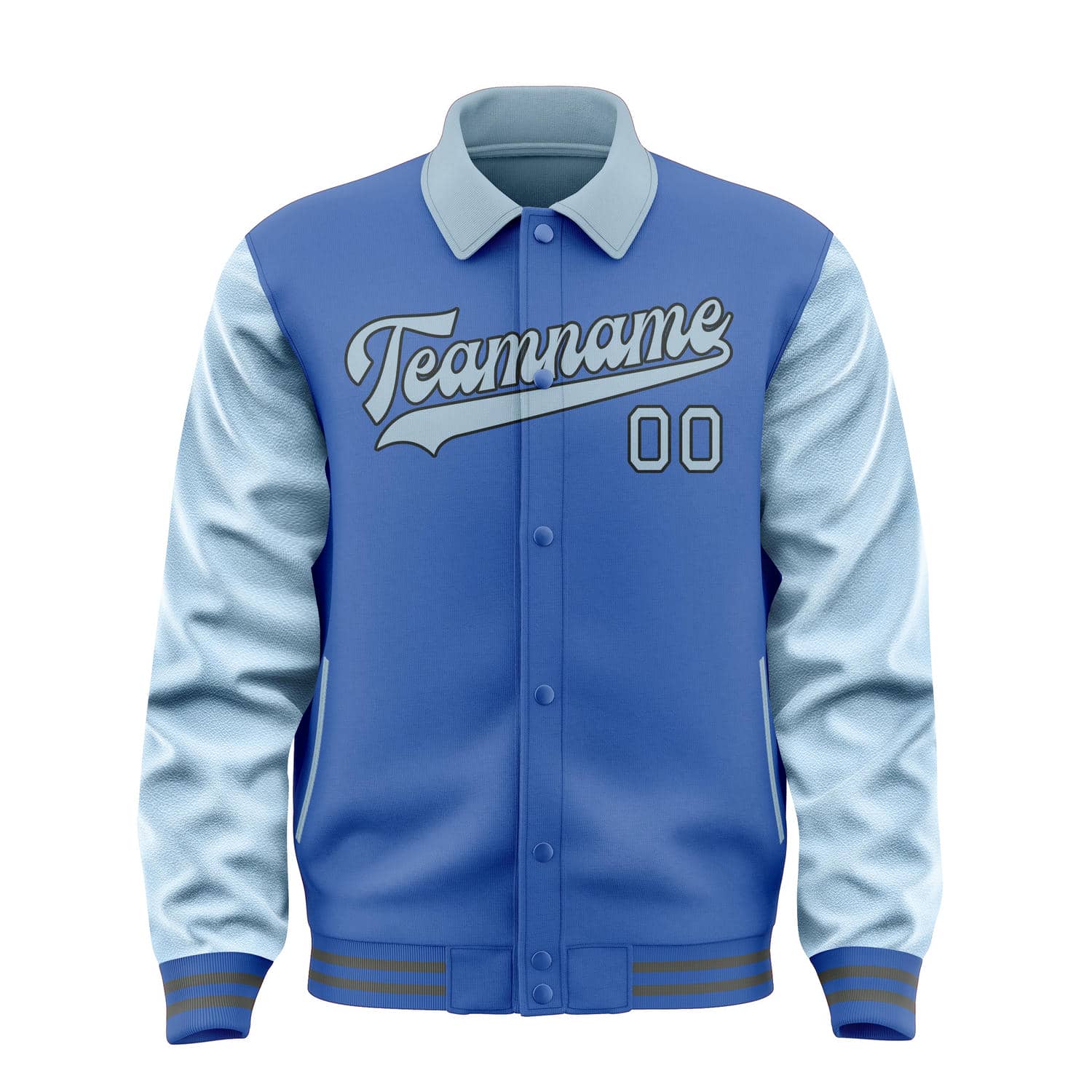Maßgeschneidertes Himmelblau Hellblau Jacke