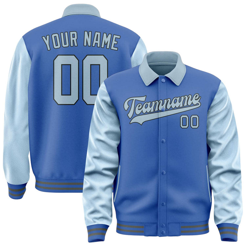 Maßgeschneidertes Himmelblau Hellblau Jacke JA090908092017080817