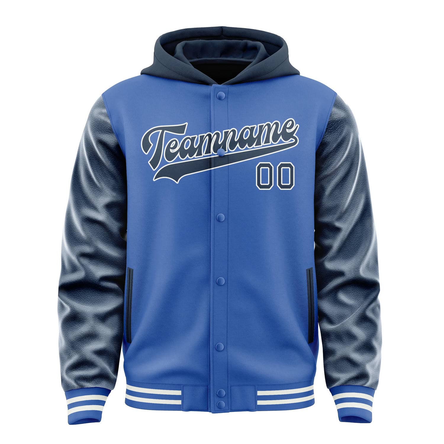 Maßgeschneidertes Himmelblau Marineblau Jacke