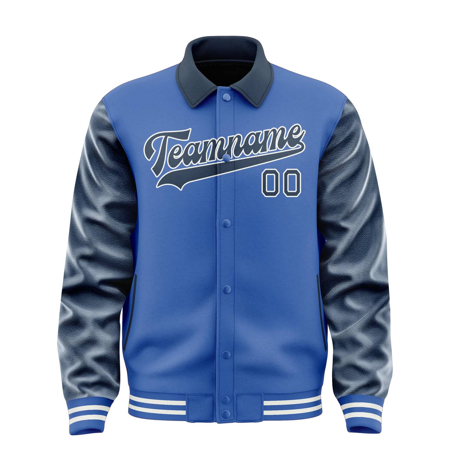 Maßgeschneidertes Himmelblau Marineblau Jacke