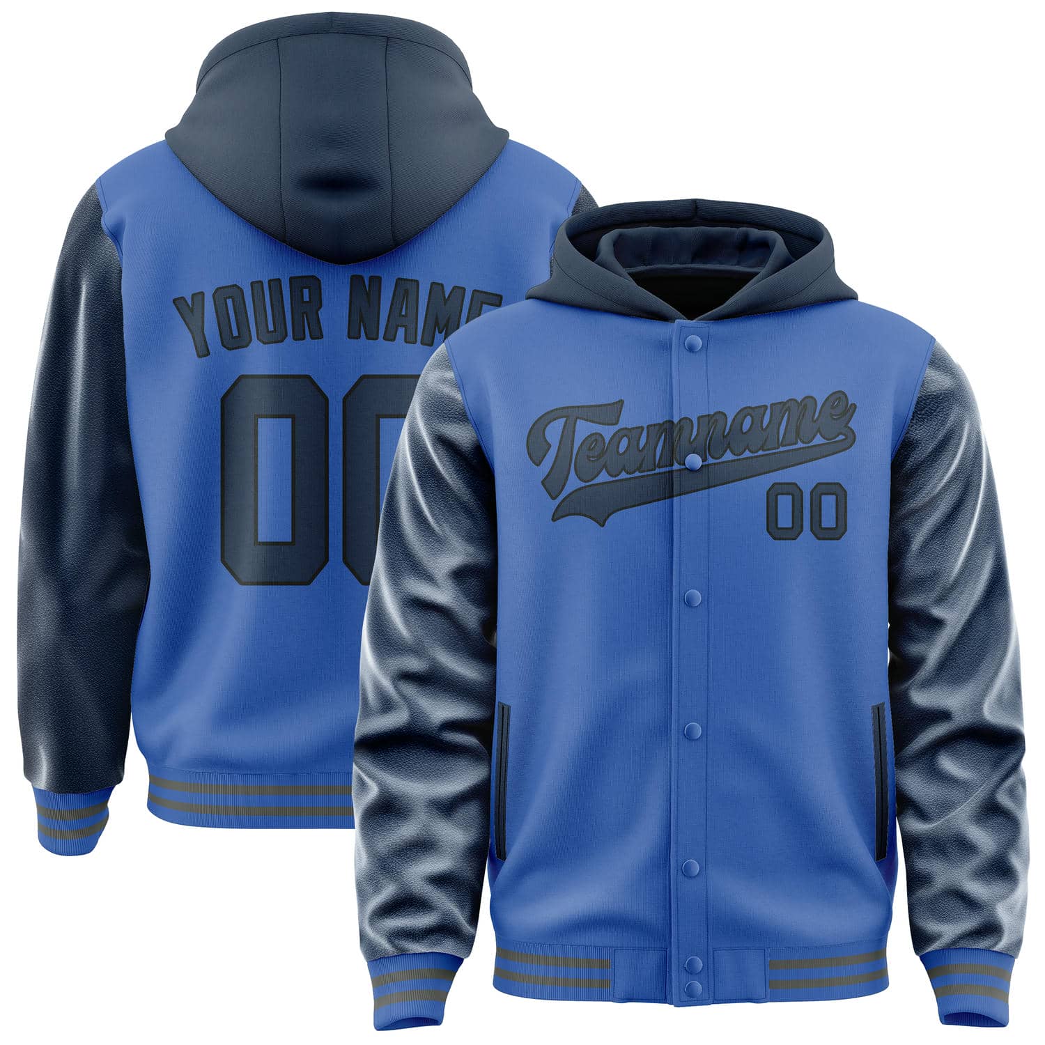 Maßgeschneidertes Himmelblau Marineblau Jacke JA090910092017101017