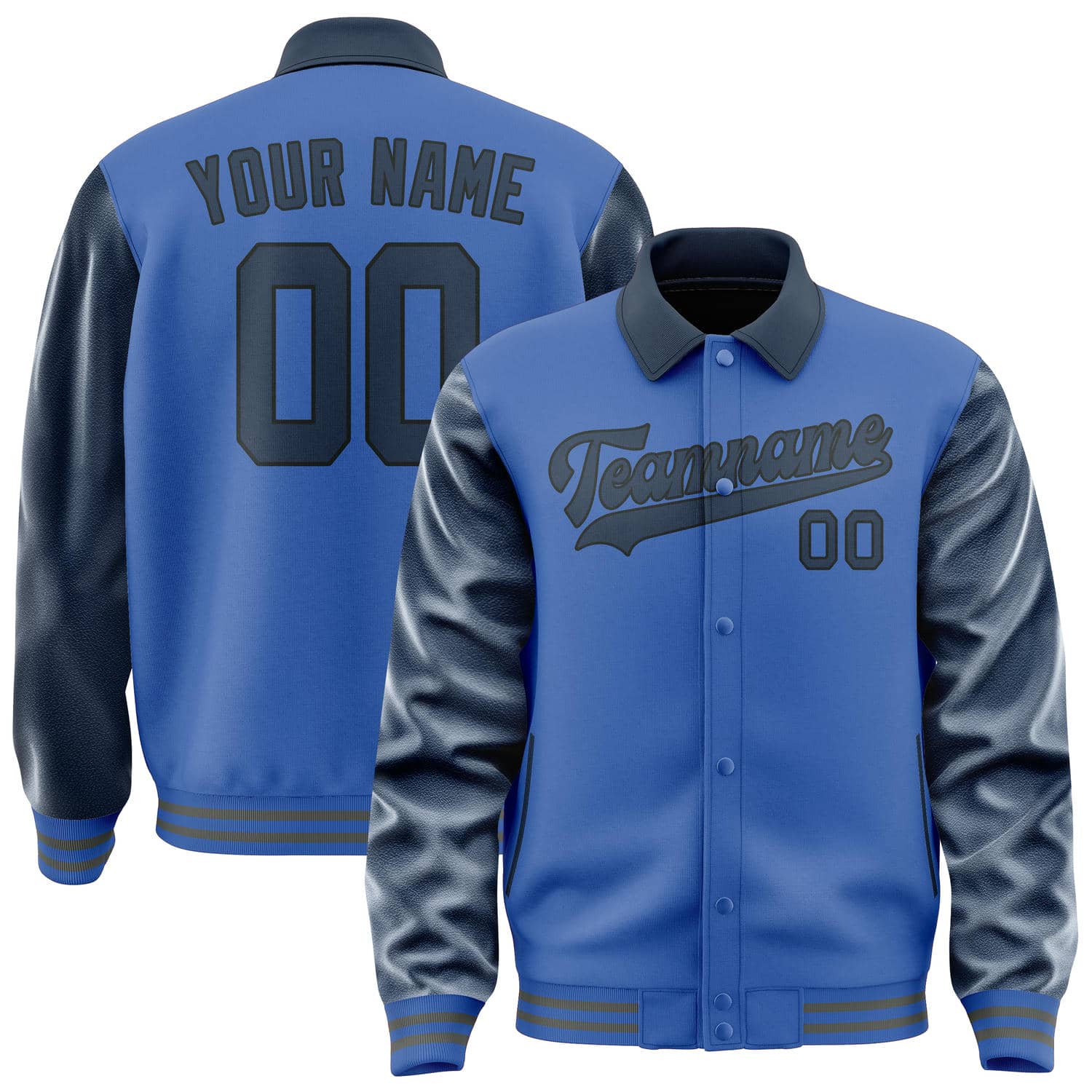 Maßgeschneidertes Himmelblau Marineblau Jacke JA090910092017101017
