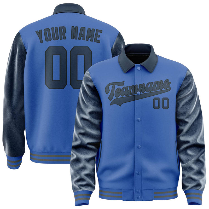 Maßgeschneidertes Himmelblau Marineblau Jacke JA090910092017101017