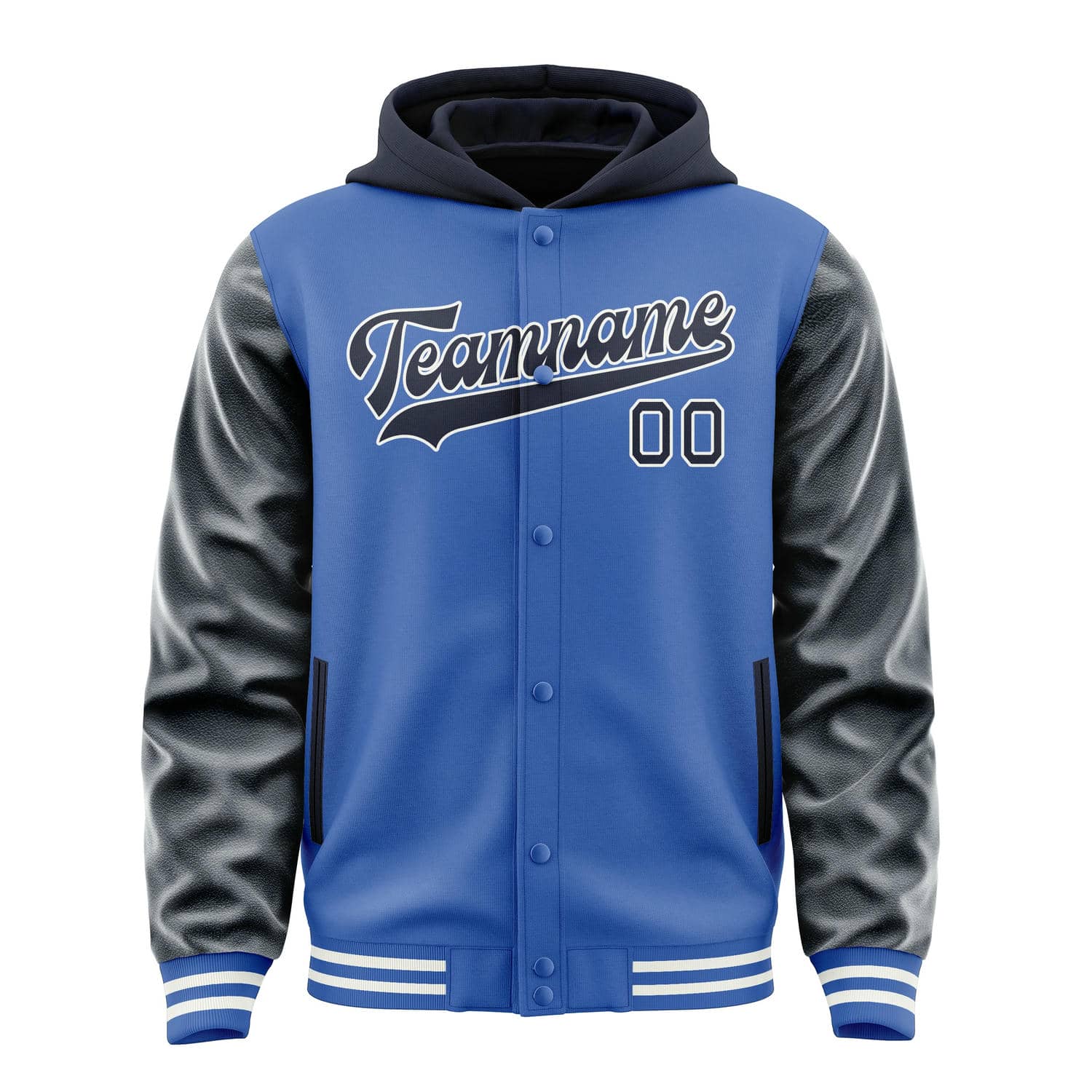 Maßgeschneidertes Himmelblau Stahlblau Jacke