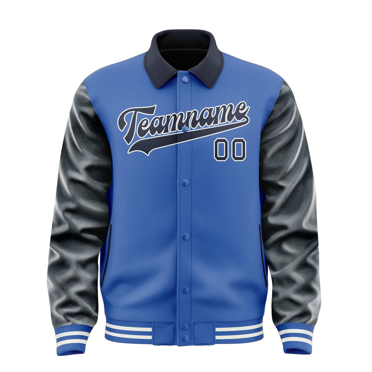 Maßgeschneidertes Himmelblau Stahlblau Jacke