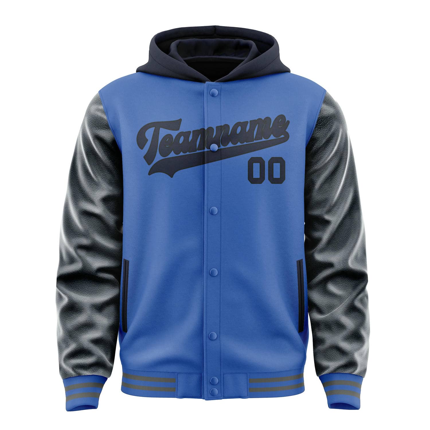 Maßgeschneidertes Himmelblau Stahlblau Jacke