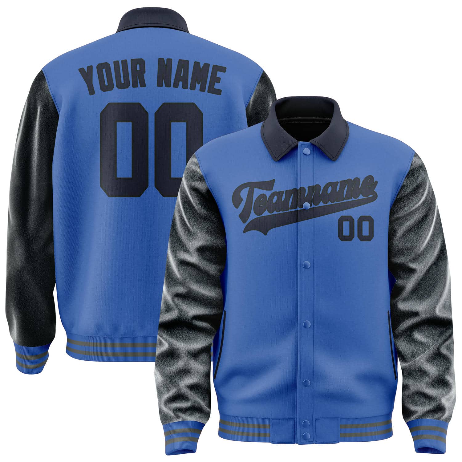 Maßgeschneidertes Himmelblau Stahlblau Jacke JA090911092017111117